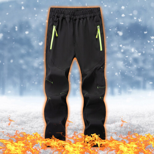 Kids' Waterproof Ski Pants Black 7-8 Years 2