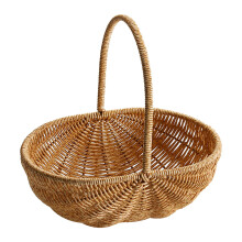 Panier en osier en forme de pastèque pour faire les courses et pique-niquer