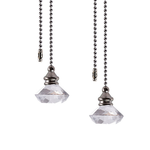 Crystal Pull Chains for Ceiling Fans and Lights 2 pcs 12