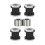 Quick Release Sissy Bar Rack Aluminum Alloy 4 pcs 1