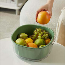 Panier à légumes et fruits en plastique double couche