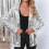 Women's sequin blazer jacket long sleeve glitter party coat 5