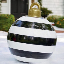 Boules de Noël gonflables en PVC de 61 cm (24 pouces) pour l'extérieur et l'intérieur