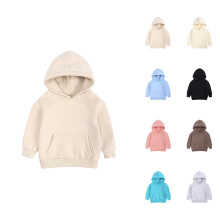Sudadera con capucha para niños, color liso.