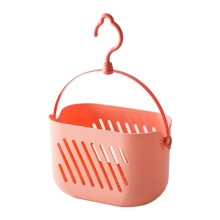 1PC Plastic Hanging Shower Basket, Bathroom/Kitchen Organizer, Portable Storage for Dorm, Pantry & More – Compatible with Standard Hooks