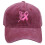 Unisex Pink Ribbon Baseball Cap Wine Adjustable 1