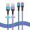 Cablu USB-A la Lightning împletit din nailon, pachet de 2, 6FT 10FT 1