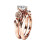 Simuleret Diamant 925 Sølv Rosaguld Evighedsring 1