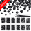 Black Rhinestones Flat Back Crystal Gems 2000 pcs 1.5–6 mm 1