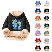 Sudadera con capucha infantil de felpa con estampado multicolor