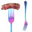 Rainbow Stainless Steel Fork Western Style 1 Piece 4