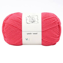 Handgebreid katoenen garen, watermeloenrood, 100 g
