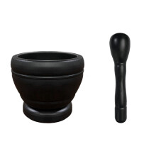 Ensemble broyeur Ă herbes avec bol en bois naturel et broyeur