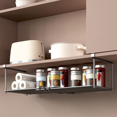 Under-Cabinet Telescopic Hanging Storage Rack Metal 1 Pack