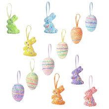 Easter Eggs Decor Set Foam Carrot Hanging 12PC