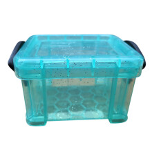 Mini-Aufbewahrungsbox aus Kunststoff mit abschließbarem Deckel, transparent, 1 Stück