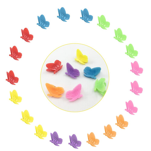 Mini Butterfly Plastic Hair Clips Assorted Colors 20 pcs 1