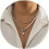Pearl Statement Necklace for Women Chunky Adjustable Long 1