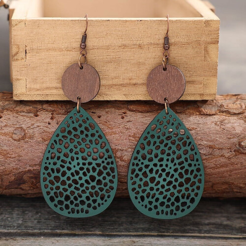 Geometric Drop Earrings Lightweight Red for Women 2
