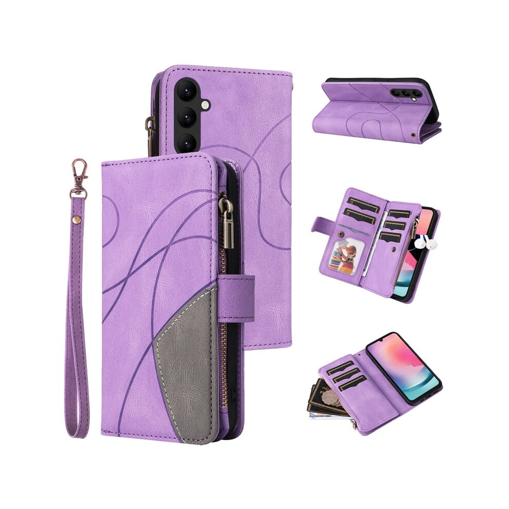 Pu Leather Wallet Case For Samsung Galaxy A25(5G) Purple 975221355522