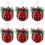 Buffalo Plaid Ball Ornaments Black Red 6PCS 1