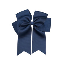 Blue Satin Fishtail Ribbon Hair Clip 6 inch