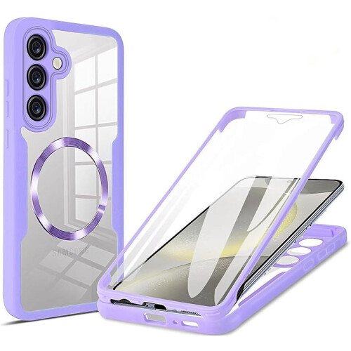 Rugged Clear Hybrid Case for Galaxy A16 5G/4G Purple