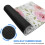 Mousepad de mesa com estampa de rosa vermelha, impermeável e antiderrapante, 90 x 40 cm (35,4 x 15,7 polegadas). 6