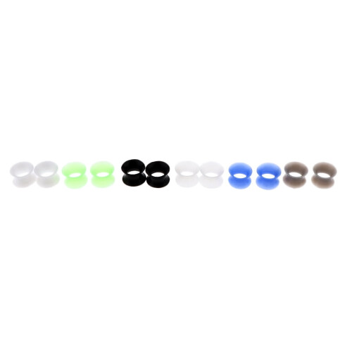 Silicone Double Flared Ear Plugs 12 pcs 8mm