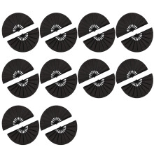 20 Piezas Gran Ventilador Plegable Tela de Nylon Ventilador Plegable de Mano Chino Kung Fu Tai Fan Decoración Negro Fold Fan de Mano para Fiesta