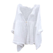 Women's Cotton Linen Top Solid