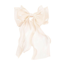 Hair Bow Clips for Women Silk Ribbon Long Tail French Style