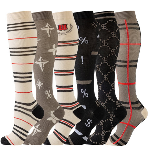 Women's Compression Socks Knee High 6 Pairs