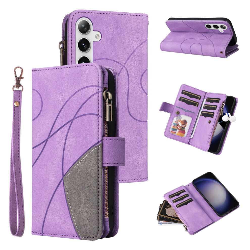 Pu Leather Folio Case For Samsung Galaxy S25 5G With Purple 975221357953