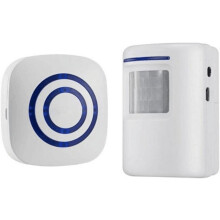 Wireless Motion Sensor Door Chime PIR Plug-in Receiver LED