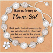 Flower Girl Bracelet Thank You Gift with Jewelry Box