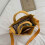 Bolsa de lona marrom feminina casual transversal com 5