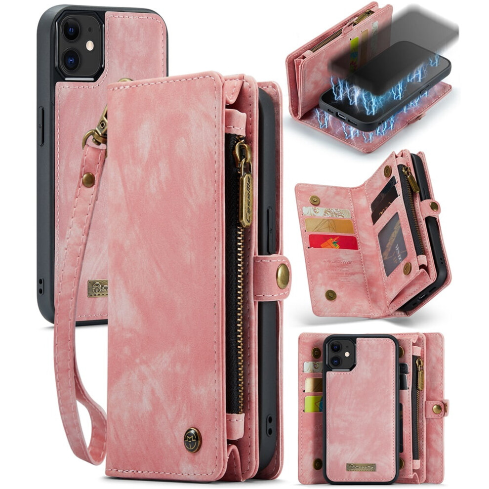 Caseme Leather Wallet Case For Iphone 12 Mini 8-Card Pink 975221340108