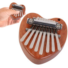 Kalimba Thumb Piano 8-Key Natural Wood Steel Keys