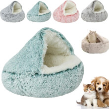 Katzenbett Plüsch-Kapuzenhöhle Design 2026