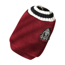 Dog Sweater V-Neck Knit Hoodie with Pocket for Small Breeds