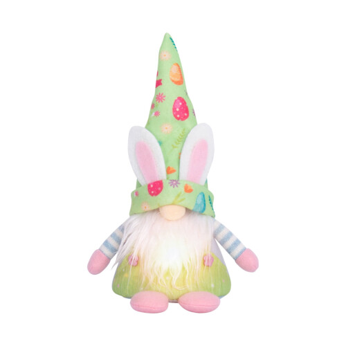 Lighted Bunny Easter Gnome 9.84 inch LED Tomte Elf Battery 1