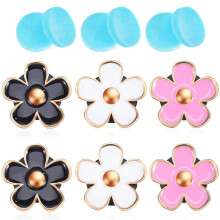 Clips désodorisants pour voiture en forme de fleur, en alliage, 6 pièces