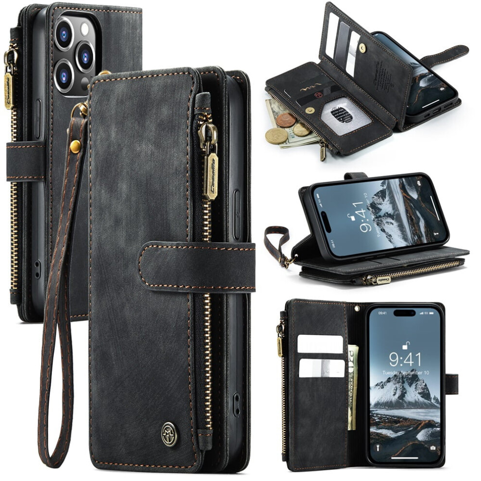 Caseme Iphone 14 Pro Wallet Case Pu Leather Magnetic Flip 975221342447