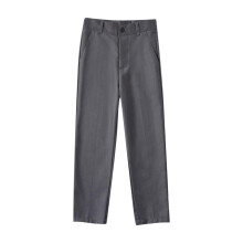 Boys Plaid Stretch Chino Pants Slim Fit Dark Gray 5-6 Years