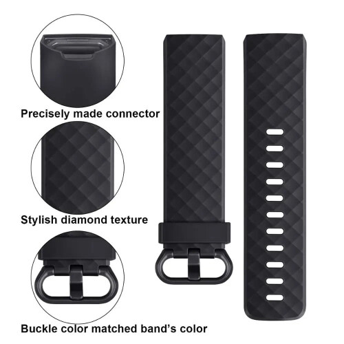 Vandtæt silikone sportsrem til Fitbit Charge4/3/3SE 2