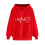 Women's Heart-Printed Zip-Up Hoodie Long Sleeve Pullover 1