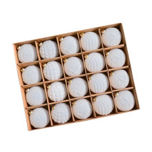 Velvet Flocked Christmas Balls Brown 20pcs 2.4 inch