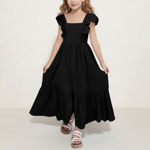 Robe d'été sans manches et dos nu pour adolescentes, taille 10-12 ans 1
