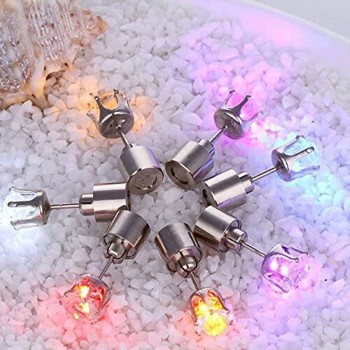 LED-Ohrringe mit Leuchteffekt, Edelstahl, 3 Paar 1